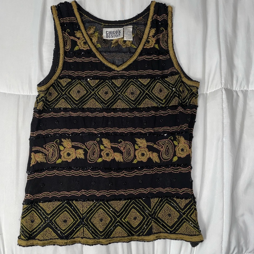 VINTAGE Bedazzled Tank top Size 0